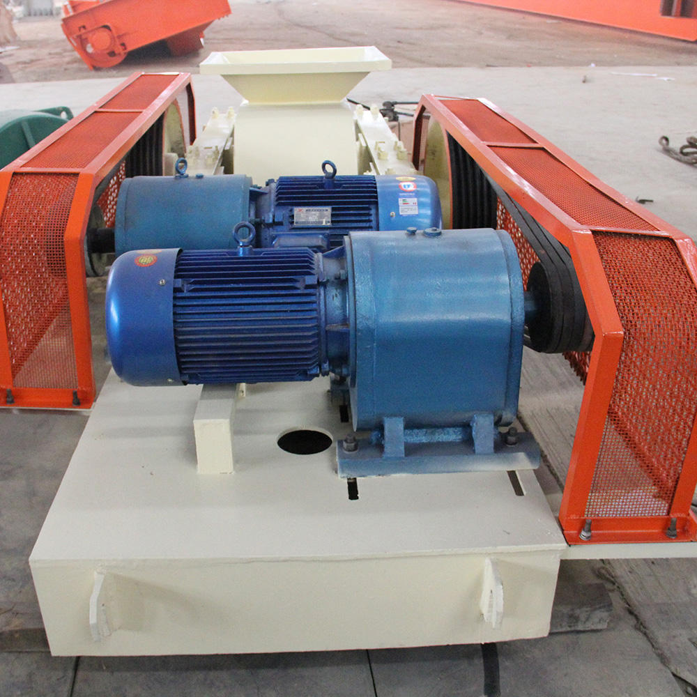 Double roller sand crusher used for fine crushing and sand production, ideal for processing ores and aggregates with high efficiency