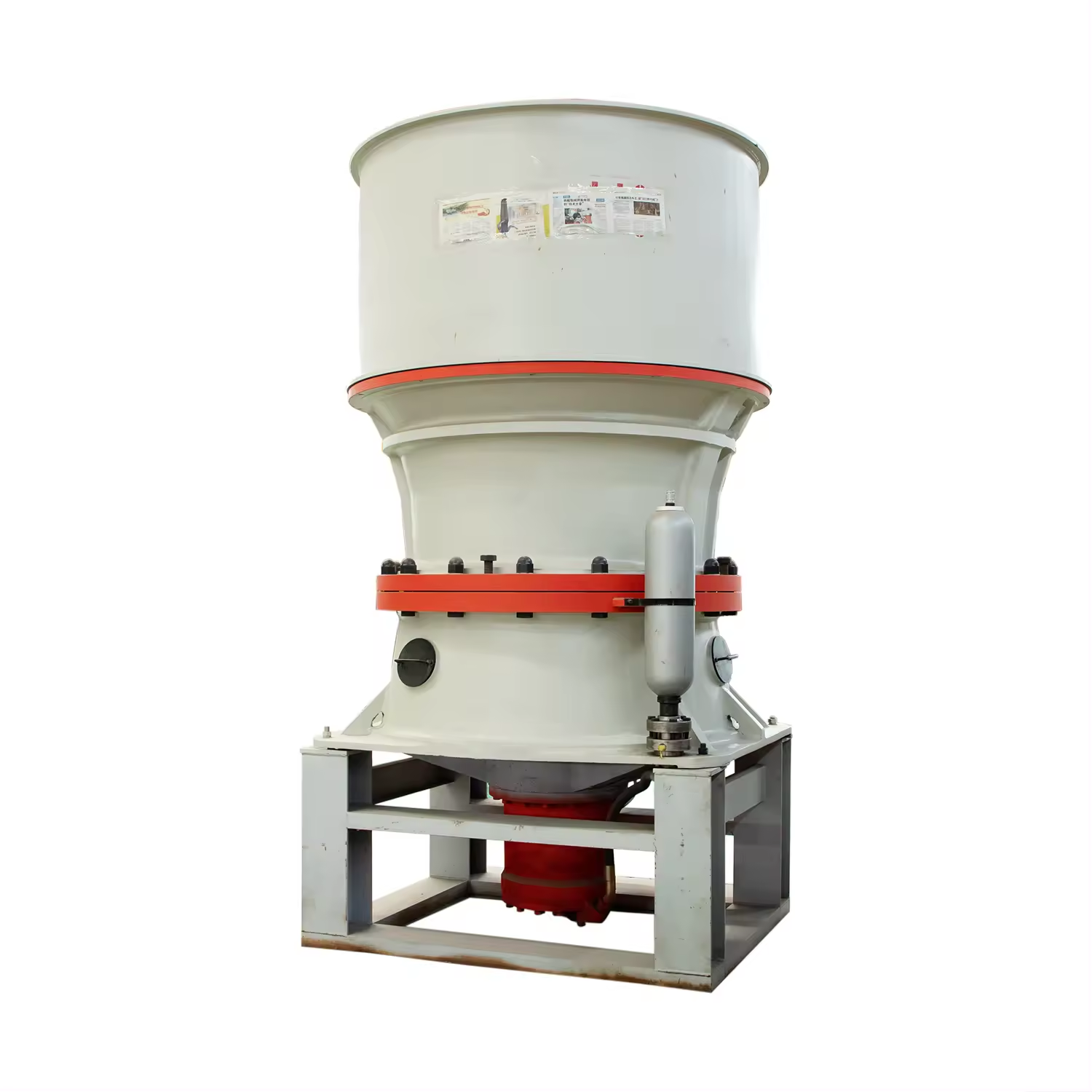 Single cylinder hydraulic cone crusher designed for high-efficiency crushing of medium and hard rocks in mining and construction applications