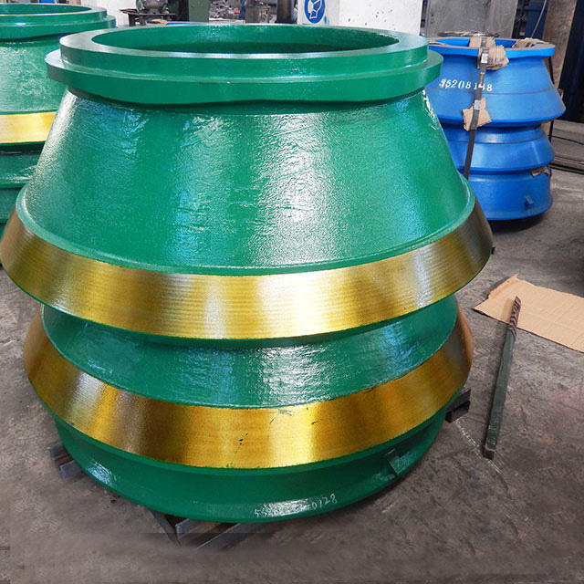 High-quality concave and mantle for cone crushers, designed for superior wear resistance and efficient crushing