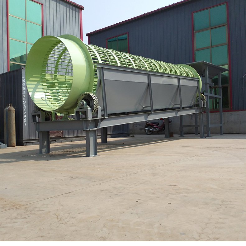 Rotary screen for material separation and grading in mining, quarry, and recycling