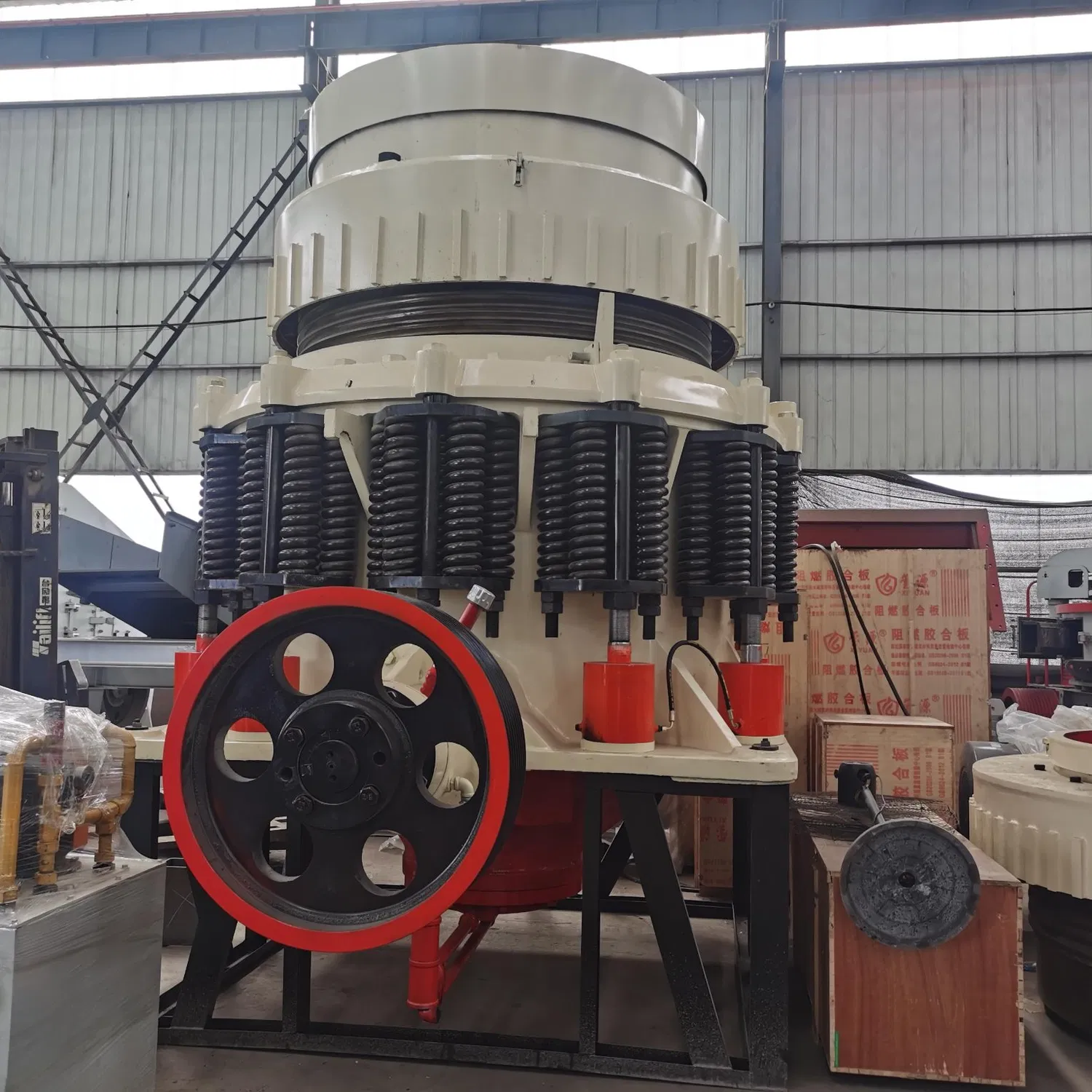 Crushed stone produced by spring cone crusher