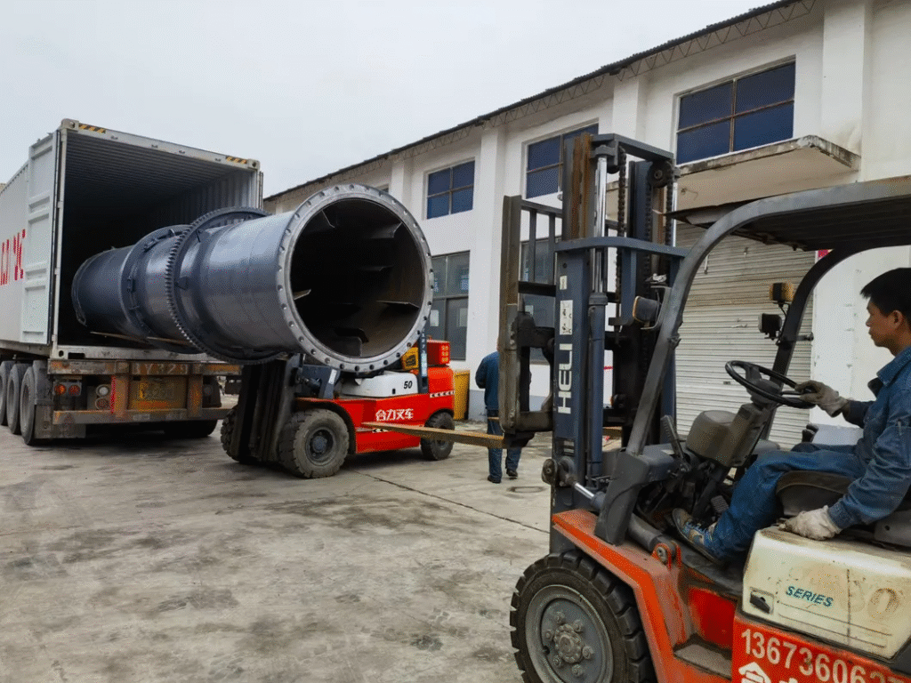 Mingyuan wood chip drying equipment operating in a biomass processing plant