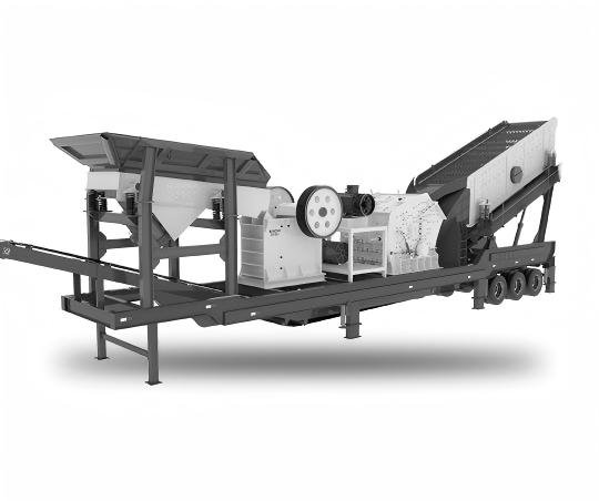 Integrated mobile stone crusher plant on site, complete crushing and screening solution