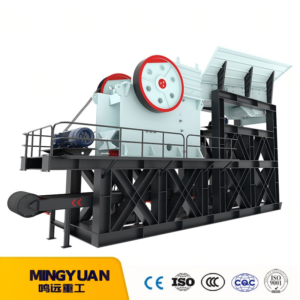 Modular jaw crushing plant for construction aggregate production