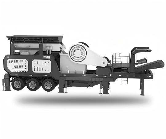 Heavy-duty wheeled mobile jaw crusher for hard rock processing