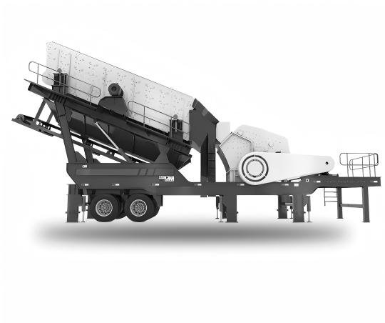 Wheel mobile impact crusher with feeder and conveyor integrated