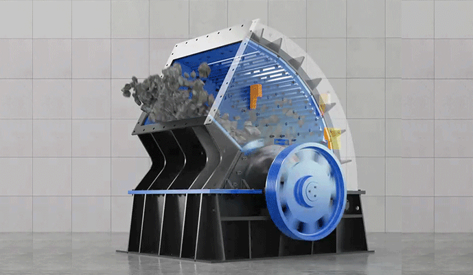How a heavy hammer crusher works - working principle diagram