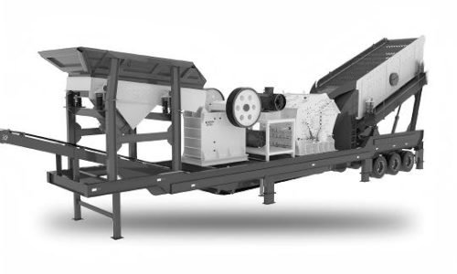 Integrated mobile stone crusher plant on site, complete crushing and screening solution