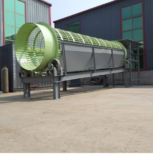 Durable rotary drum screening machine for construction and mining