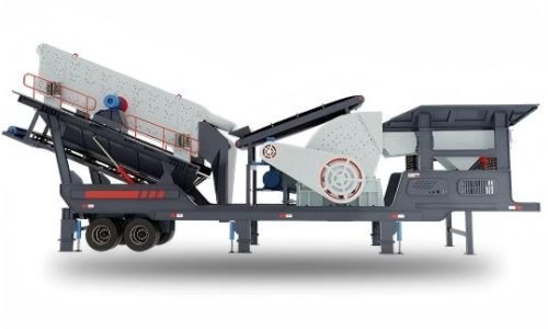Wheel mobile heavy hammer crusher on site, portable one-stage crushing solution for large stones