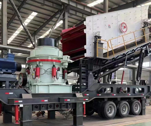 Wheel tire mobile cone crusher for efficient and portable crushing of aggregates and hard materials in mining, construction, and recycling industries